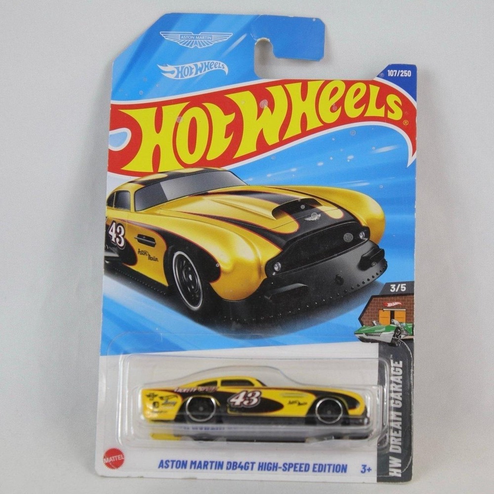 Hot Wheels Yellow Aston Martin DB4GT High-Speed Edition - NEW